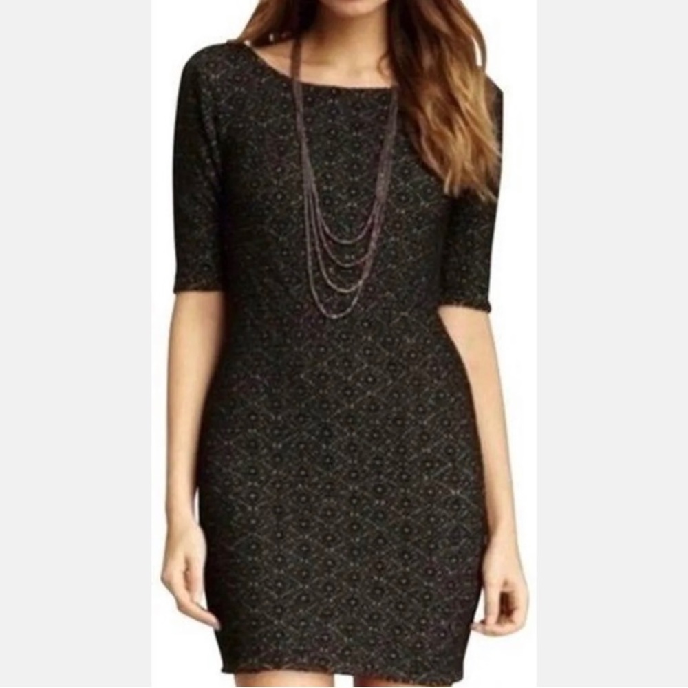 Free People Lady Pucker Scoop‎ Back Mini Dress Womens Size XS Black/White